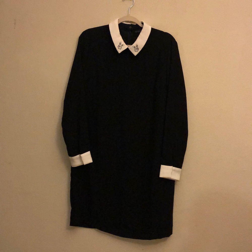 Collared Black and White dress